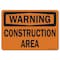 Signmission Safety Sign, OSHA Warning, 5" Height, Construction Area, Landscape OS-WS-D-57-L-19650 - alternate 1